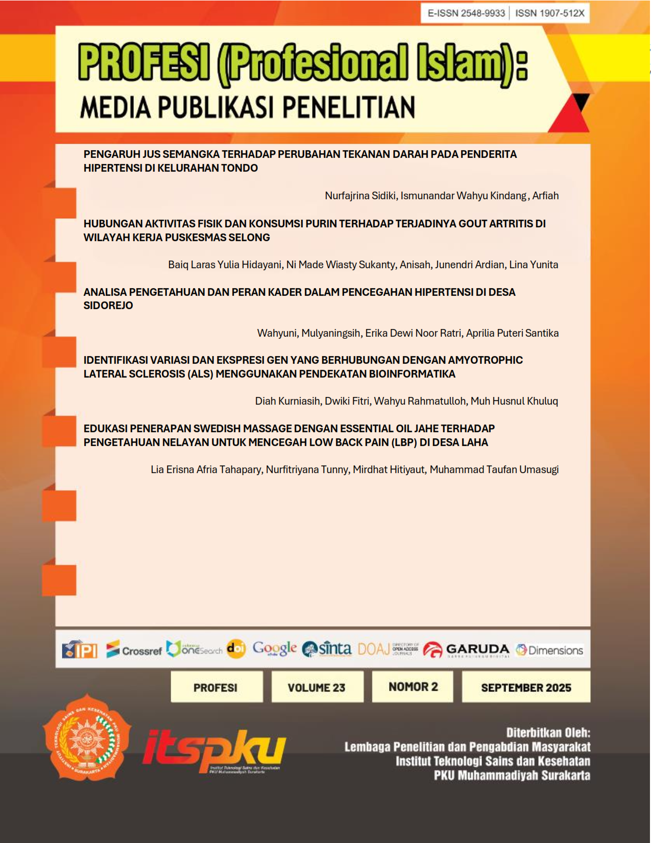 					View Vol. 23 No. 2 (2025): Profesi (Profesional Islam): Media Publikasi Penelitian
				